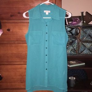 Coldwater Creek sheer sleeveless blouse